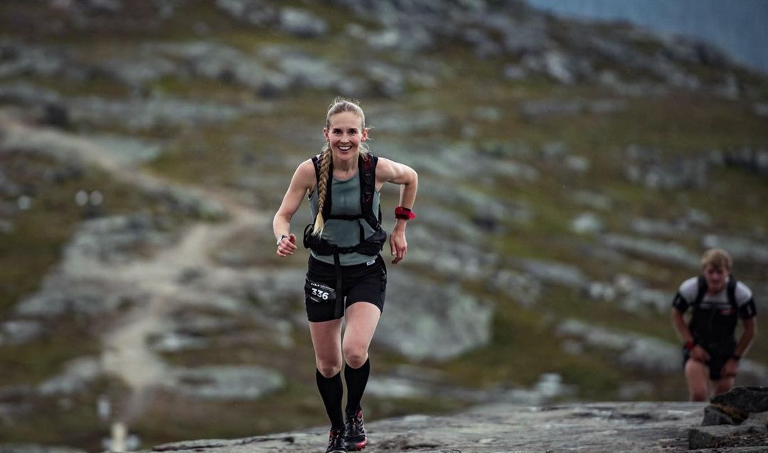 Jenny Sunding springandes i loppet Vertical K i Åre.